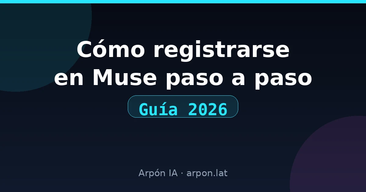 Cómo registrarse en Muse (muse.ai/join)